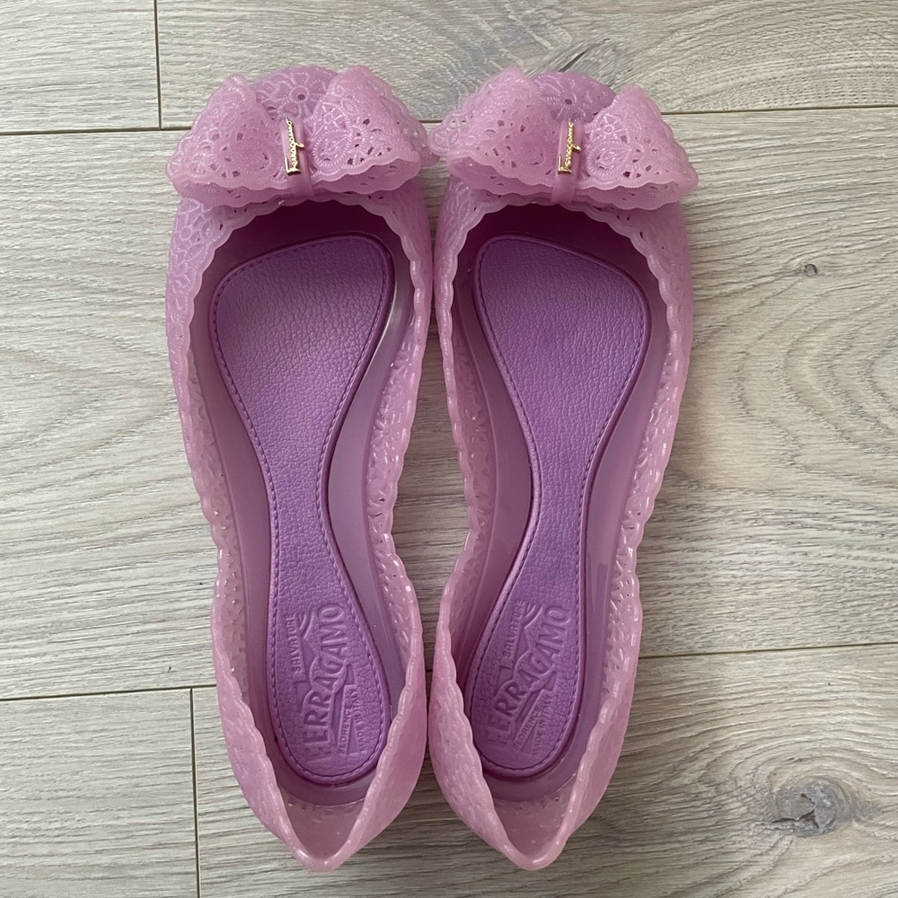 Salvatore Ferragamo Rubber Ballet Flats